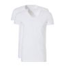 Ten Cate Heren Basic Long V-hals T-shirt 2Pack Wit
