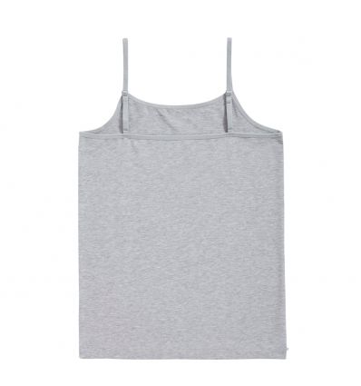 Ten Cate Meisjes Spaghetti Hemd Cotton Stretch Light Grey Melee