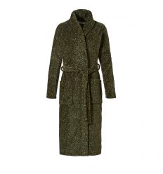 Ten Cate Dames Badjas Green Animal Print