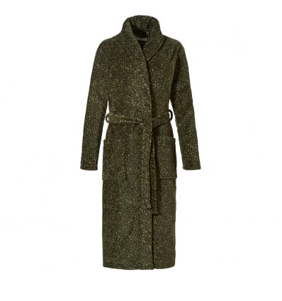 Ten Cate Damen Badjas Leaf Print Taupe