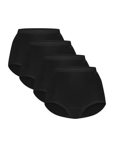 Ten Cate Dames Basics Maxi Highwaist 4Pack Zwart