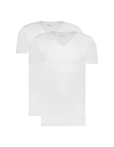 Ten Cate Basics men V-neck shirt 2 pack white