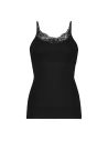 Ten Cate Dames Basics Cotton Shape Spaghetti Shirt Lace Zwart