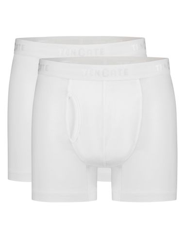 Ten Cate Heren Basics Classic Shorts Cotton Stretch 2Pack Wit