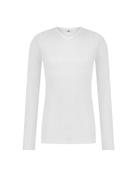 Ten Cate Heren Thermo V-Shirt Longsleeve Sneeuw Wit